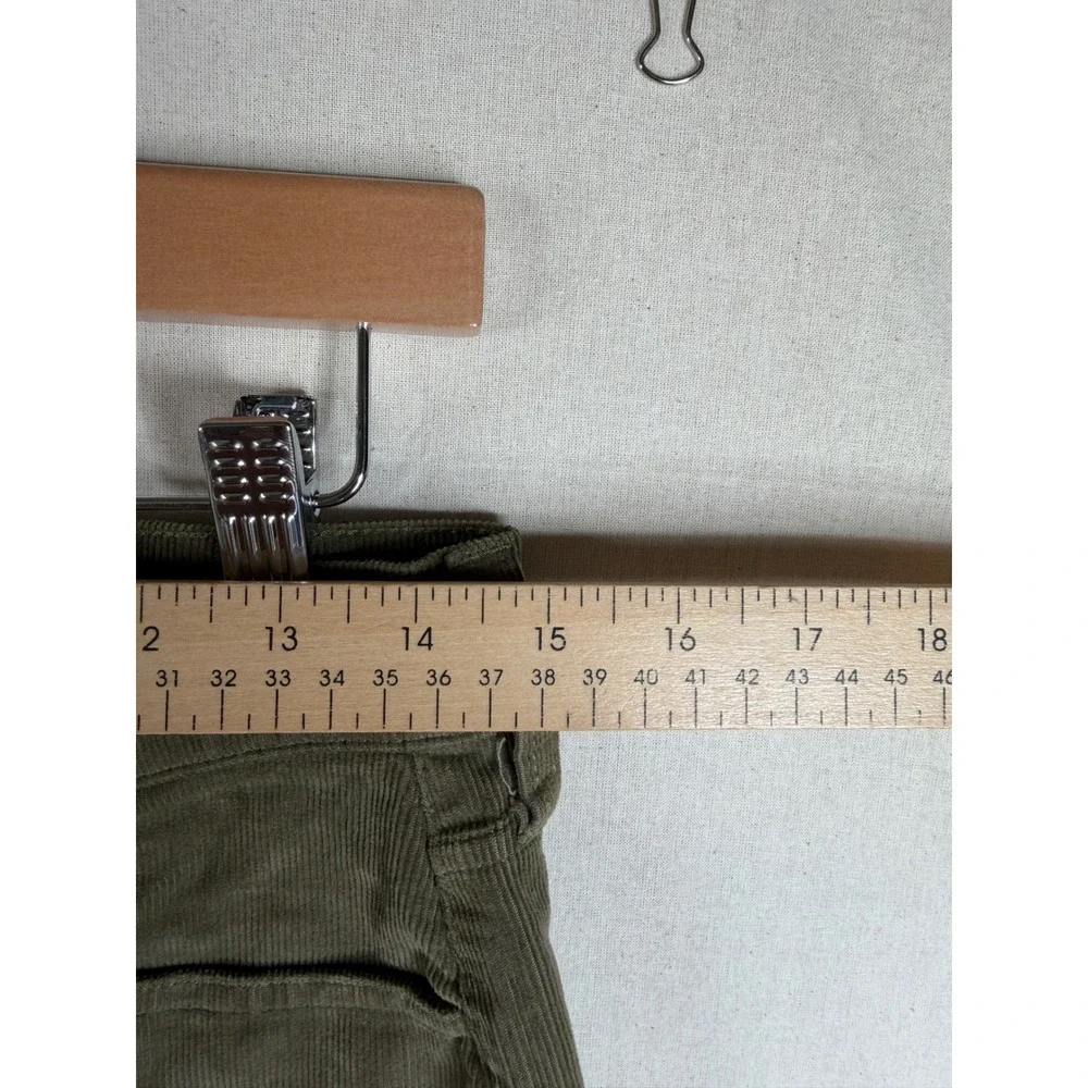 J. Crew Women's Wide Leg Corduroy Trouser Pants size 27 Olive Green CN715